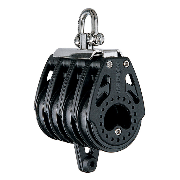 Harken 57mm Quad Block Swivel, Center Becket - HSB380