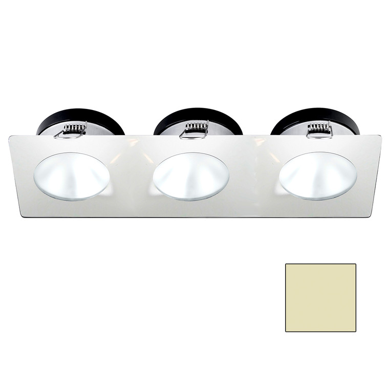 i2Systems Apeiron A1110Z - 4.5W Spring Mount Light - Triple Round - Warm White - White Finish - A1110Z-36CAB