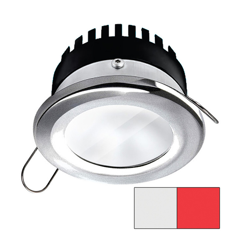 i2Systems Apeiron PRO A506 - 6W Spring Mount Light - Round - Cool White  Red - Brushed Nickel Finish - A506-41AAG-H