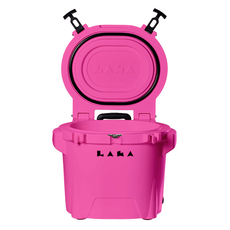 LAKA Coolers 30 Qt Cooler w/Telescoping Handle  Wheels - Pink - 1081