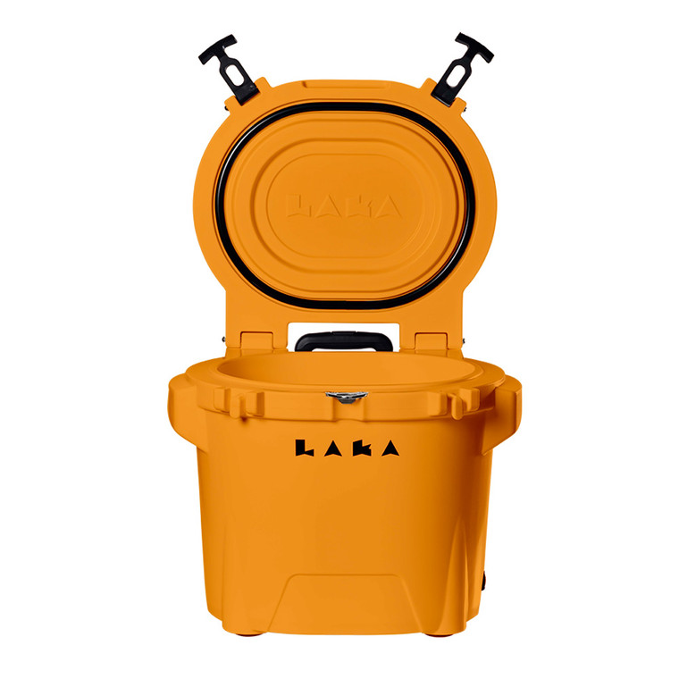 LAKA Coolers 30 Qt Cooler w/Telescoping Handle  Wheels - Orange - 1086
