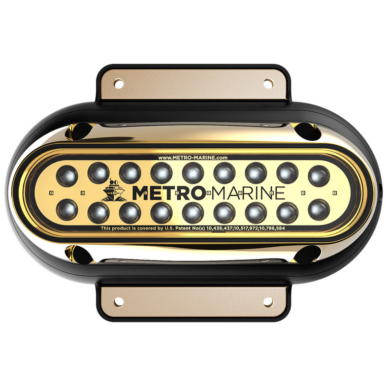 Metro Marine High-Output Elongated Surface Mount Light w/Intelligent Monochromatic LED's - Green, 90 Degree Beam - F-SME1-H-G3-90