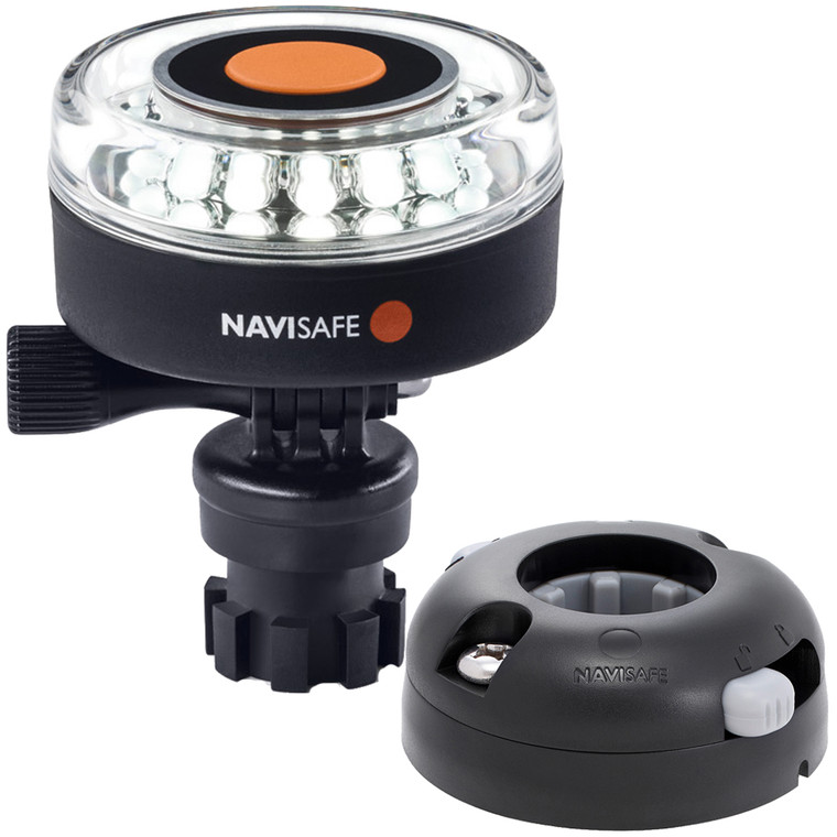 Navisafe Navilight 360 Degree 2NM White w/Navimount Base  Horizontal Mount - Black - 040KIT7