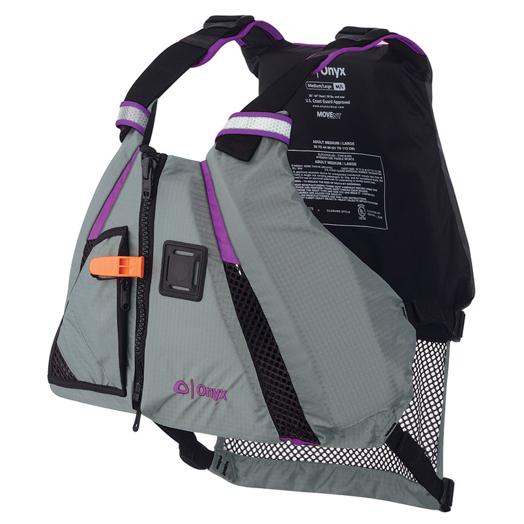 Onyx MoveVent Dynamic Paddle Sports Vest - Purple/Grey - M/L - 122200-600-040-18