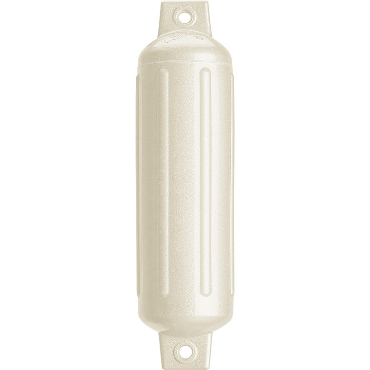 Polyform G-2 Twin Eye Fender 4.5" x 15.5" - Metallic White - G-2-METALLIC WHITE