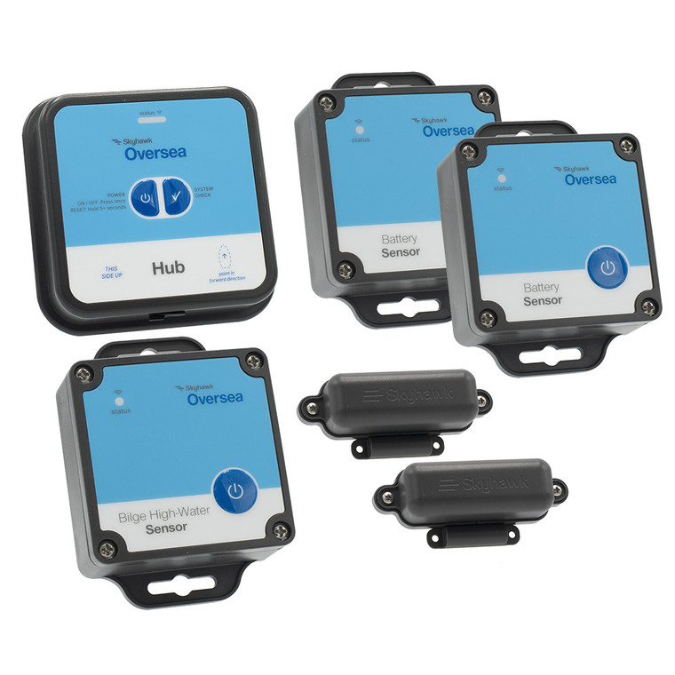 Skyhawk Oversea Fishing Bundle Hub - 1 Oversea Hub, 2 Battery Sensors, 2 Entry Sensors  2 Bilge High-Water Sensors - OSKITFISHING1 Skyhawk Oversea Fishing Bundle Hub - 1 Oversea Hub, 2 Battery Sensors, 2 Entry Sensors  2 Bilge High-Water Sensors - OSKITFISHING1