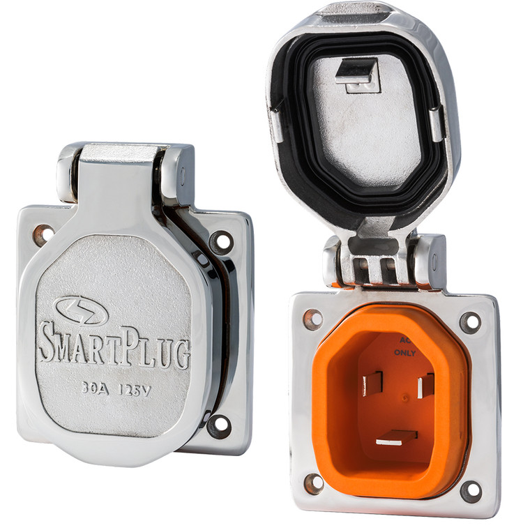 SmartPlug 30 AMP Male Inlet Cover - Stainless Steel - BM30NT