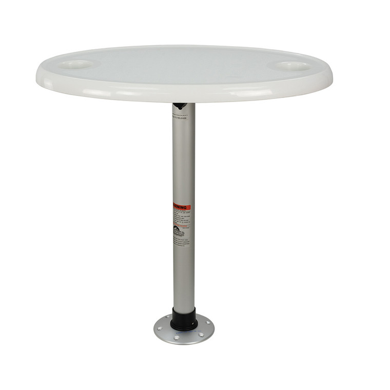 Springfield Thread-Lock Electrified Oval Table Package w/LED Lights  USB Ports - 1691227-L1