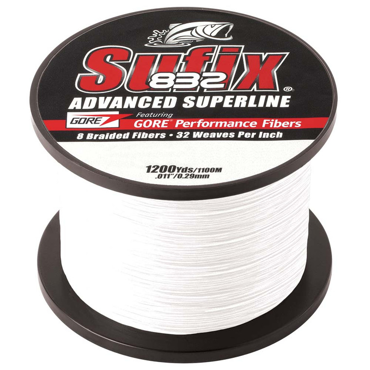 Sufix 832 Advanced Superline Braid - 15lb - Ghost - 1200 yds - 660-315GH