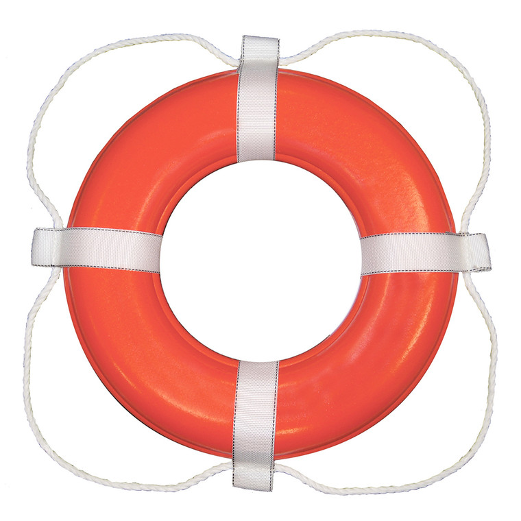 Taylor Made Foam Ring Buoy - 30" - Orange w/White Grab Line - 383