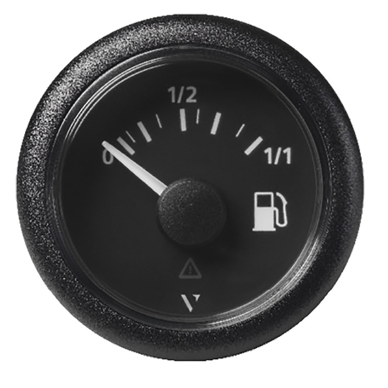 Veratron 52MM (2-1/16") ViewLine Fuel Level Gauge 0-1/1 - 3 to 180 OHM - Black Dial  Round Bezel - A2C59514082