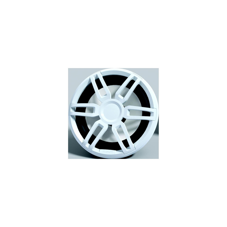 Fusion 0100219820 XS-SL10SPGW Series 10" Marine Subwoofer, LED, Sport White & Grey Grills - 010-02198-20
