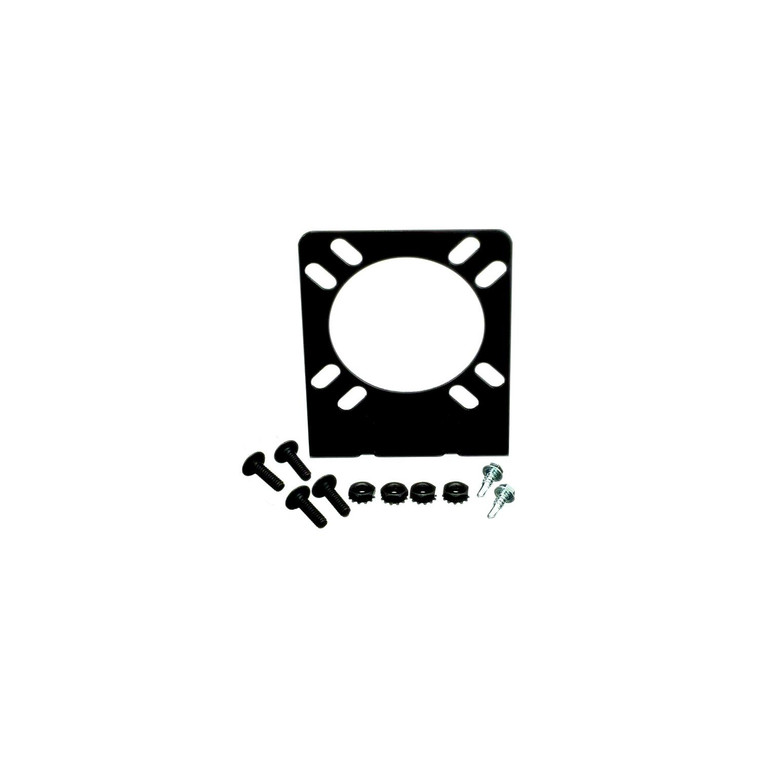 Pollak 10-111V COATED RIGHT ANGLE MOUNTING BRACKET FOR 7-BLADE RV & 6- POLE ROUND SOCKETS - 10-111V