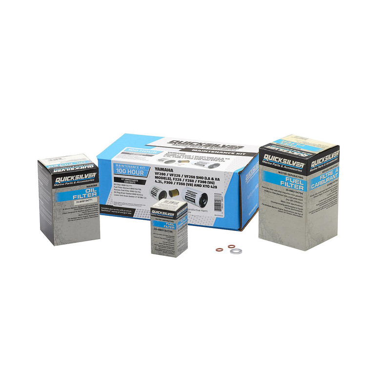 Quicksilver 8M0224553 100 Hour Maintenance Kit, Yamaha Various 200-350 and XTO 425 - 8M0224553