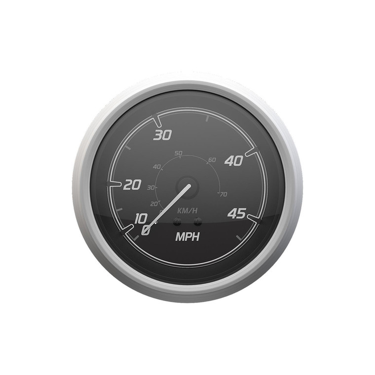 Quicksilver 8M6020111 Speedometer (45mph), Black/Brushed Stainless - 8M6020111