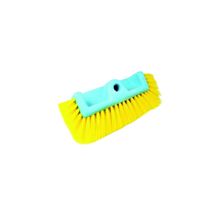 Seachoice 90476 Brush with Side Bristle, Size: 10", Medium (Yellow Poly) - DST01-YM