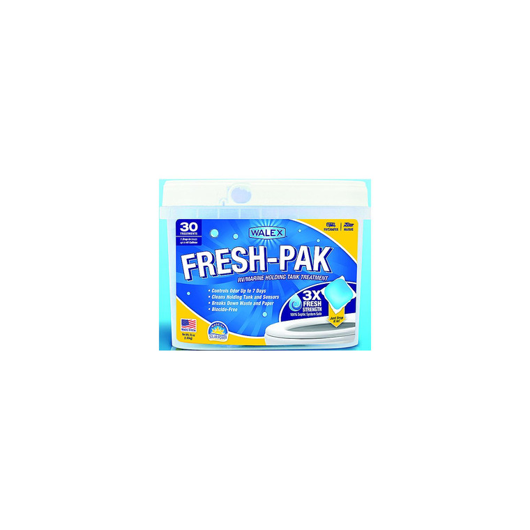 Walex FRESHPAK30 Fresh-Pak Drop-In Black Tank Treatment 30 packets per tub - FRESHPAK30