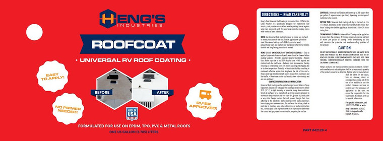 Heng's Ind - 1 Gal. Universal Rv Roof Coating - 42128-4