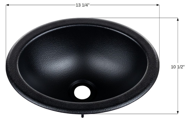 Icon - Sink  So1013  Oval  10x13  Black - 15920