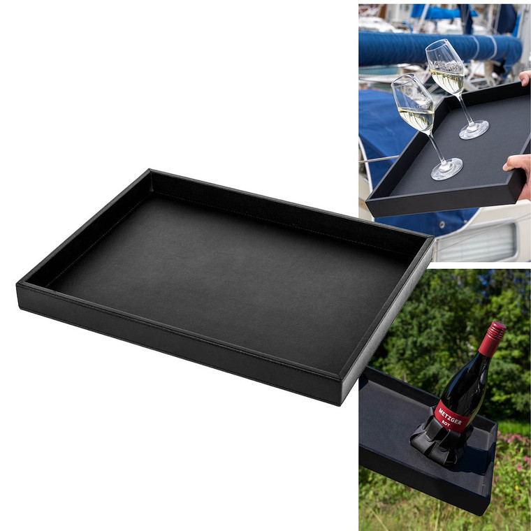 Silwey Magnetic - Metal Tray In Leather Look Black - TA-415315-01-A Silwey Magnetic - Metal Tray In Leather Look Black - TA-415315-01-A