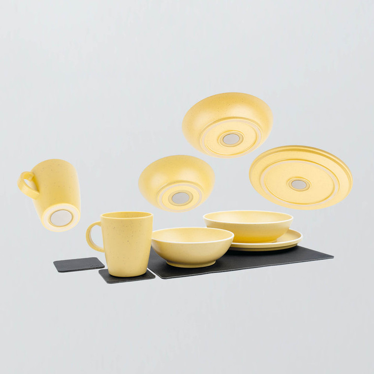 Silwey Magnetic - Tableware Set Dolomit Yellow + Meta - SYBR-KGS-11-Y