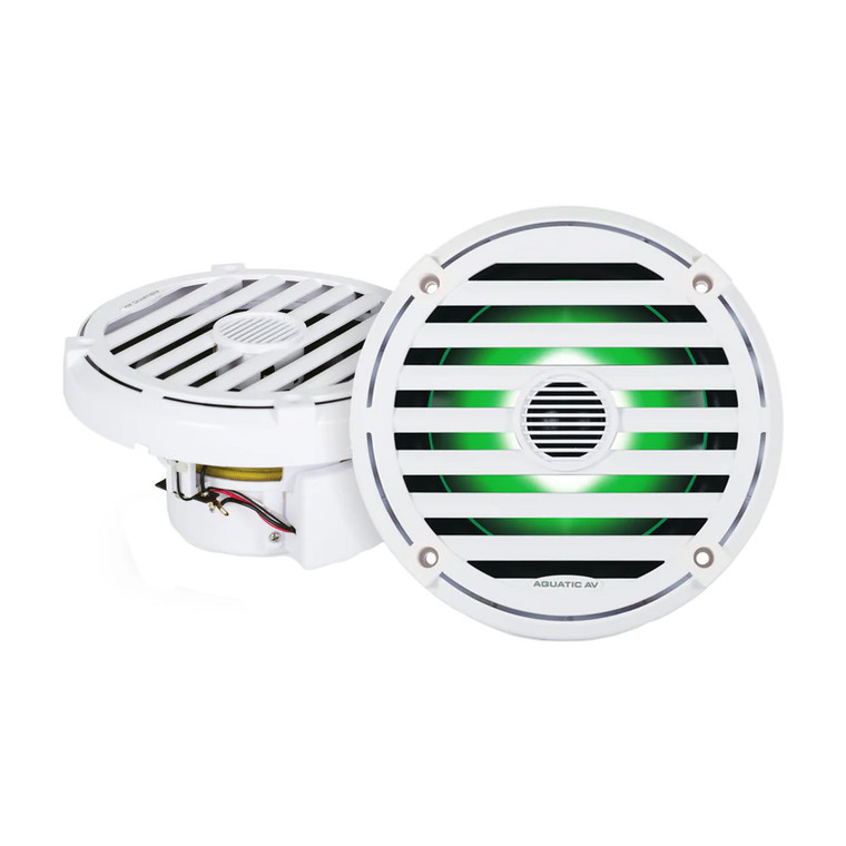 Aquatic AV ELITE 6.5" RGB Speakers - White - Pair - EL423