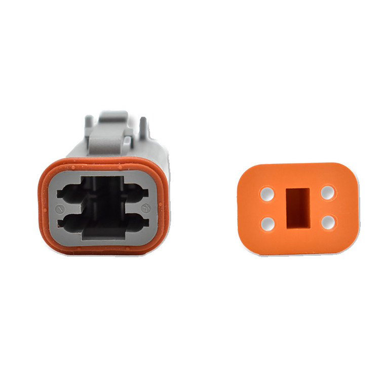 Bluewater 4 Position Female Deutsch Connector w/Wedge Lock - DT06-4S