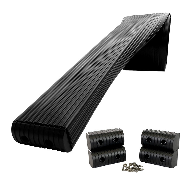 Caliber BunkWrap Kit - Black 16' x 2" x 4" Roll + 4 Caps + HRDW Roll + 4 Endcaps &  Stainless Steel Hardware - 23054-BK