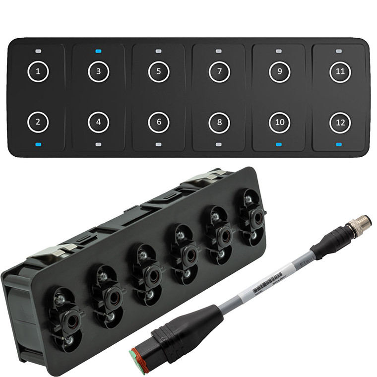 Maretron CKM12 Keypad w/CKM to NMEA 2000 Adapter Cable - 0.2M (Horizontal Orientation) - A3802-2