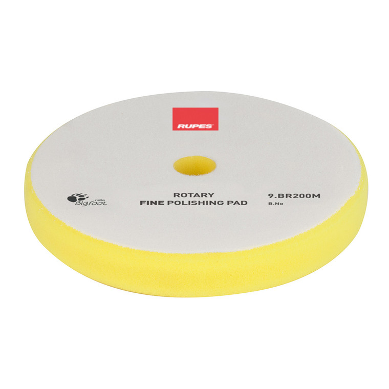 RUPES Rotary Fine Polishing Foam Pad 175/180mm - Yellow - 9.BR200M