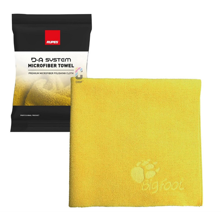 RUPES D-A System Microfiber Towel 16x16 - Yellow - 9.BF9060