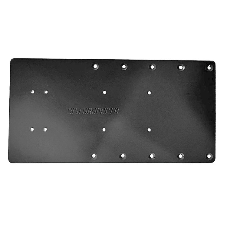 Sea Brackets 16" Straight Trolling Motor Plate - Black - SEA2323-BLK