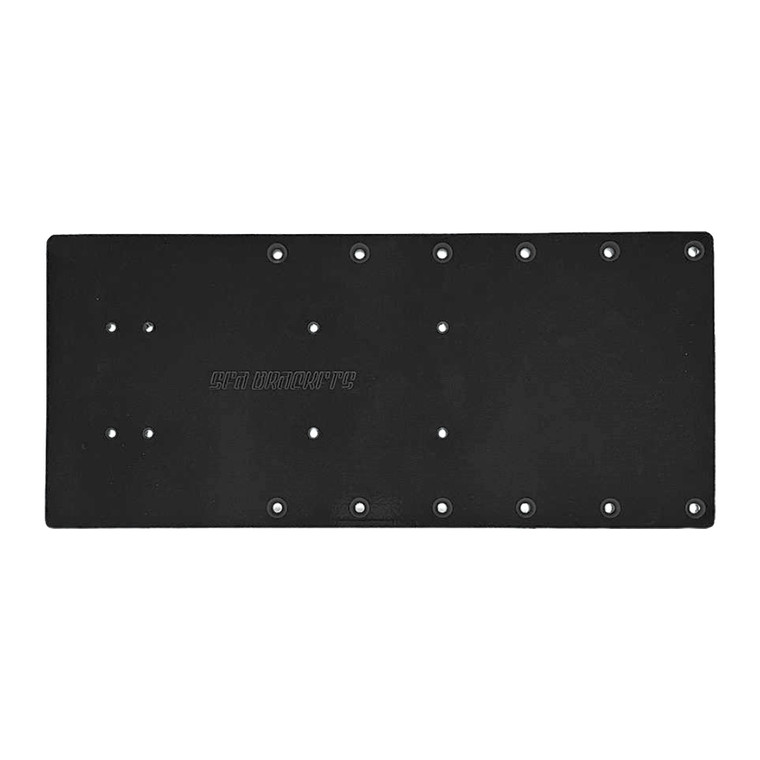 Sea Brackets 18" Straight Trolling Motor Plate - Black - SEA2324-BLK
