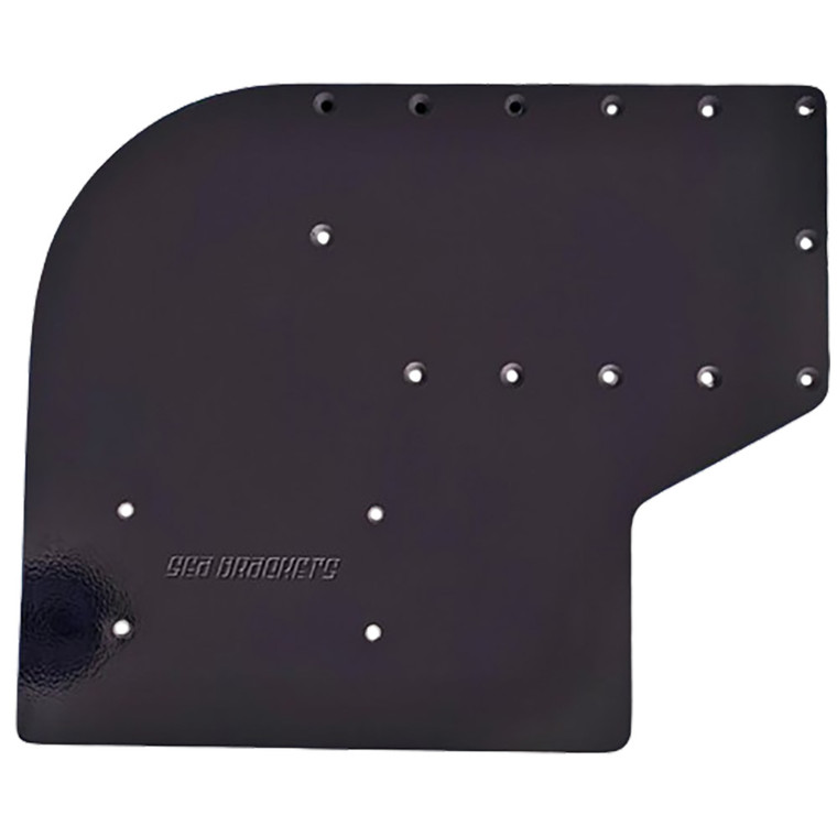 Sea Brackets Large Offset Trolling Motor Plate f/Garmin Kraken - Black - SEA2308-BLK
