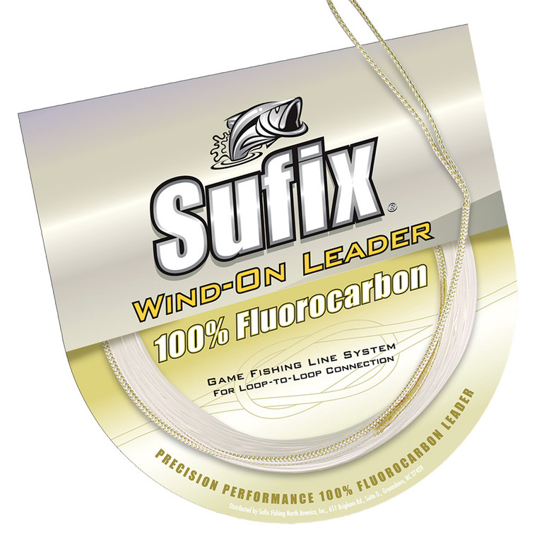 Sufix Wind-On 100% Clear Fluorocarbon Leader - 50lb - 11 yds - 700-050F