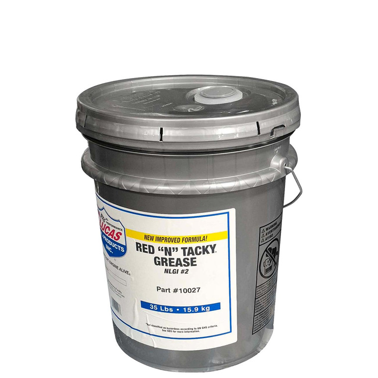 Lucas Oil Red N Tacky Grease  35 Pound Pail - 10027