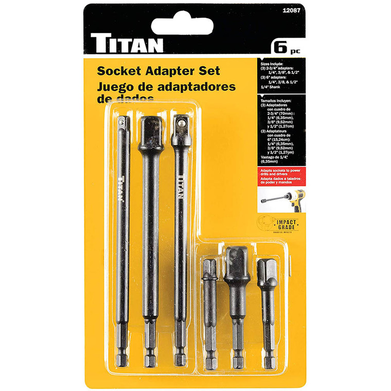 Titan Tool 6 Pc Socket Adapter Set - 12087