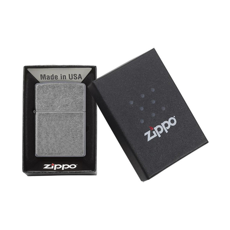 Zippo Windproof Lighter Antique Silver Plate - 121FB