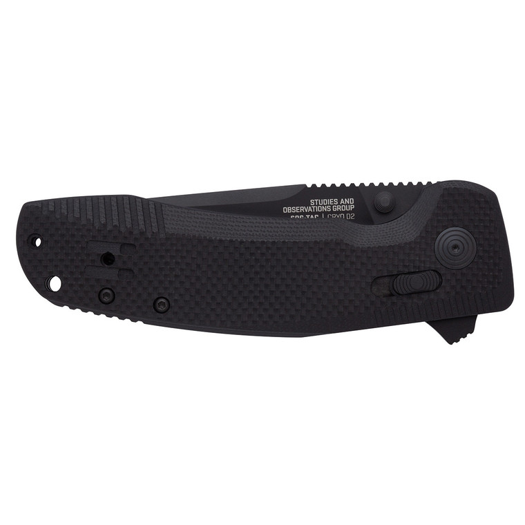Sog Sog-tac Xr 3.39" Folding Pocket Knife (blackout) - 12-38-01-41