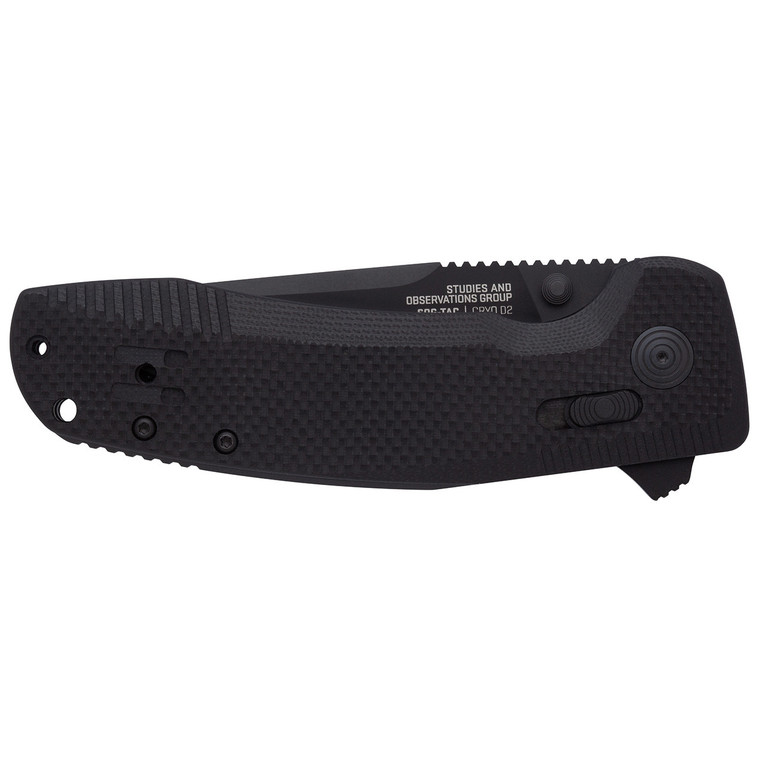 Sog Sog-tac Xr Serrated 3.39" Folding Pocket Knife (blackout) - 12-38-03-41
