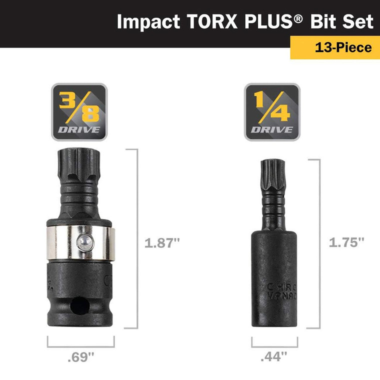 Titan Impact Torx Plus Bit Set (13-piece) - 16036