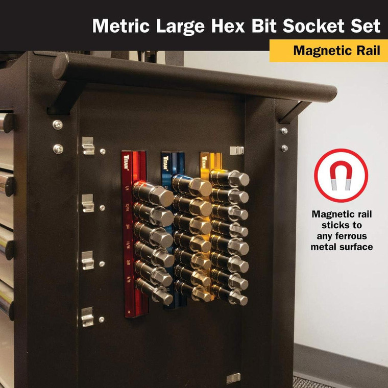 Titan 1/2" Drive - Metric Large Hex Bit Socket Set (7 Piece Set) - 16131