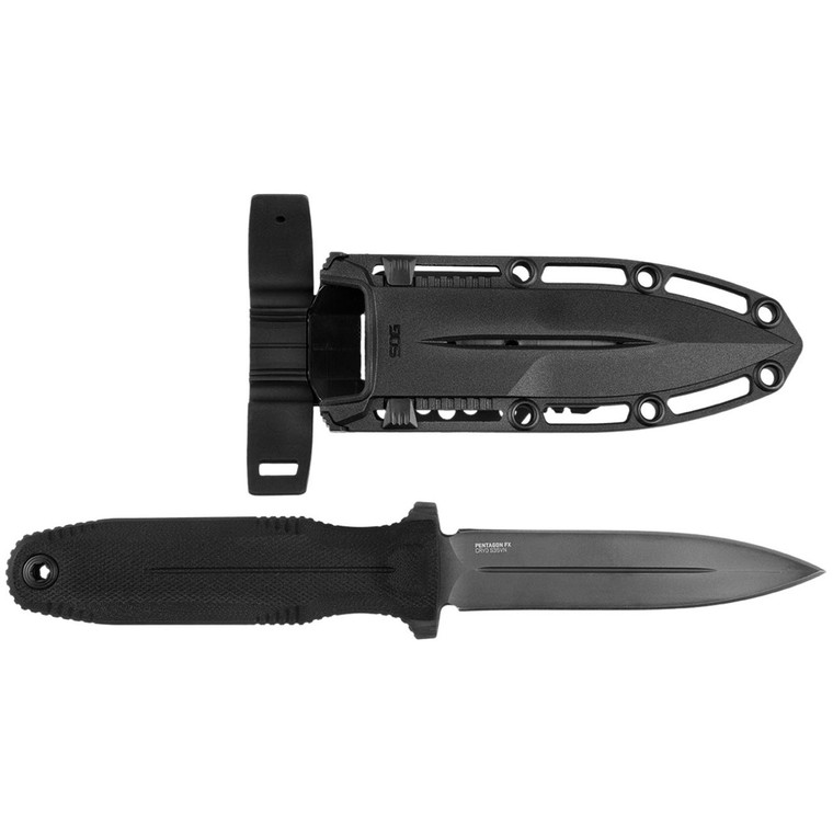 Sog Pentagon Fx 4.77" Folding Pocket Knife (blackout) - 17-61-01-57