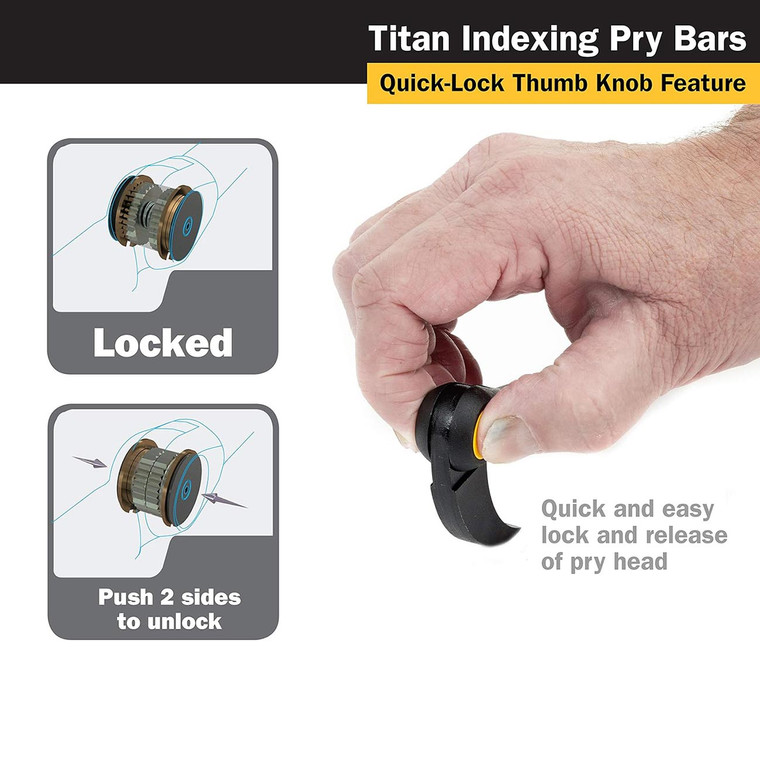 Titan 8" Indexing Pry Bar - 17808