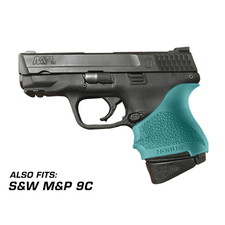 Hogue Hall Beavertail Grip Sleeve Glock 42 43 Aqua - 18204