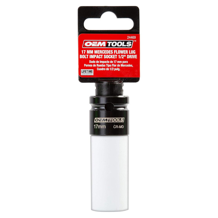 Oem Tools 1/2" Drive 17mm Flower Lug-bolt Impact Socket For Mercedes Wheel Lugs - 24469