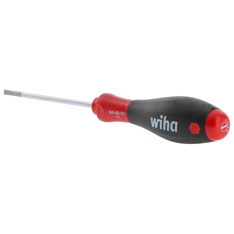 Wiha Softfinish Slotted Screwdriver 4.0mm X 100mm - 30215