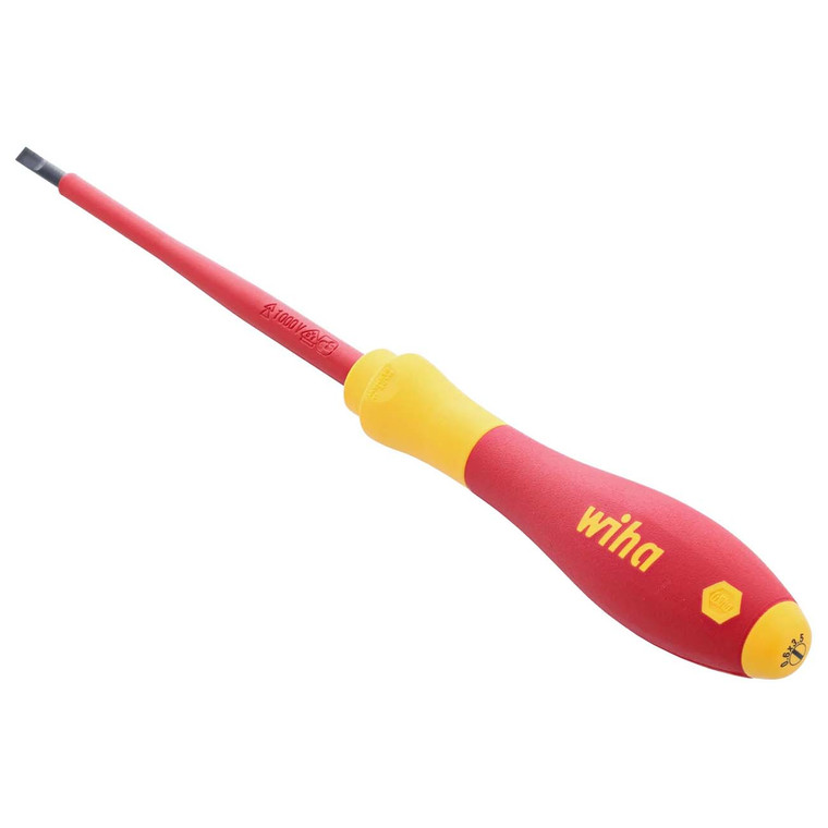Wiha Insulated Softfinish Slotted Screwdriver 3.5mm X 100mm - 32015