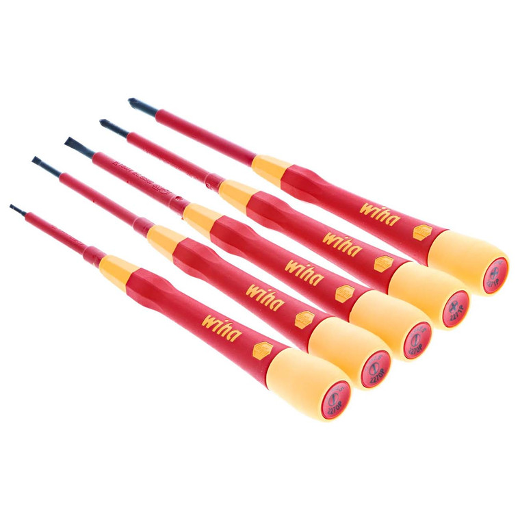 Wiha 5 Piece Insulated Picofinish Precision Screwdriver Set - 32085