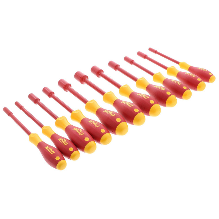 Wiha Insulated Softfinish Sae Nut Drivers (11 Piece Set) - 32296